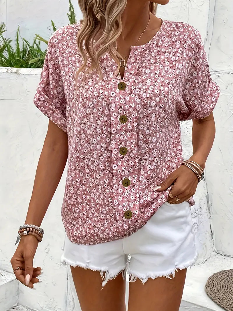 Verna Elegant Floral Print Blouse – Stylish Women’s Top