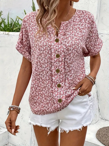 Verna Elegant Floral Print Blouse – Stylish Women’s Top