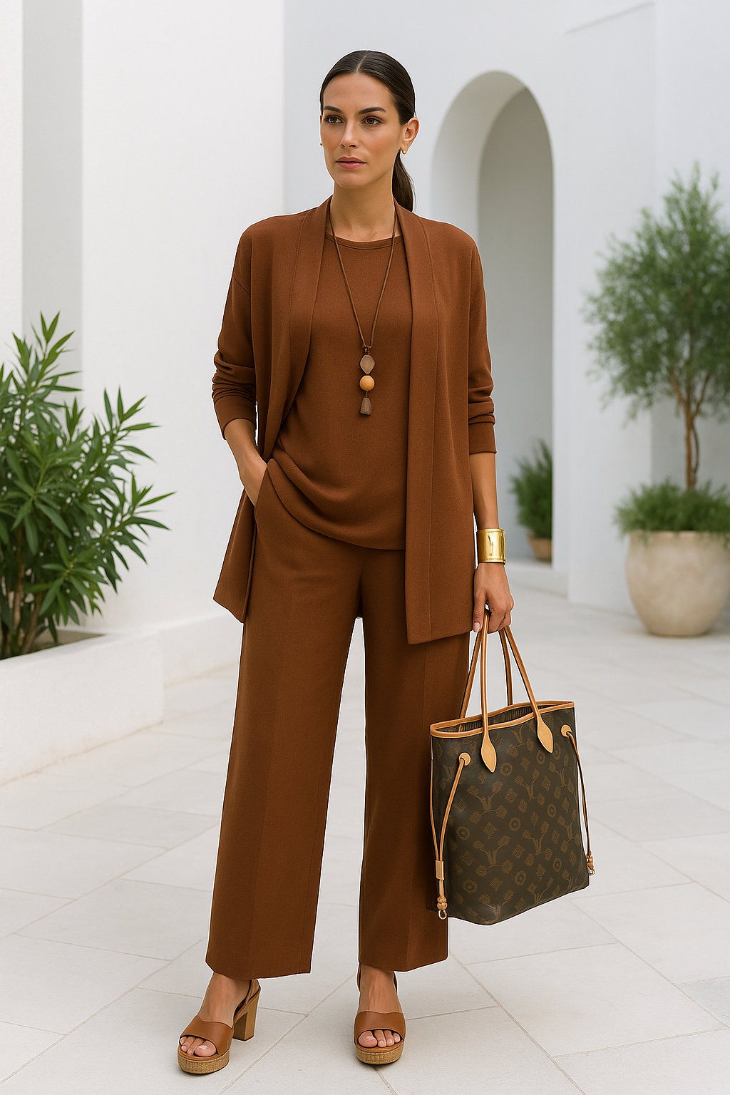 Elegant 3-Piece Women’s Trouser Suit – Stylish and Professional Set