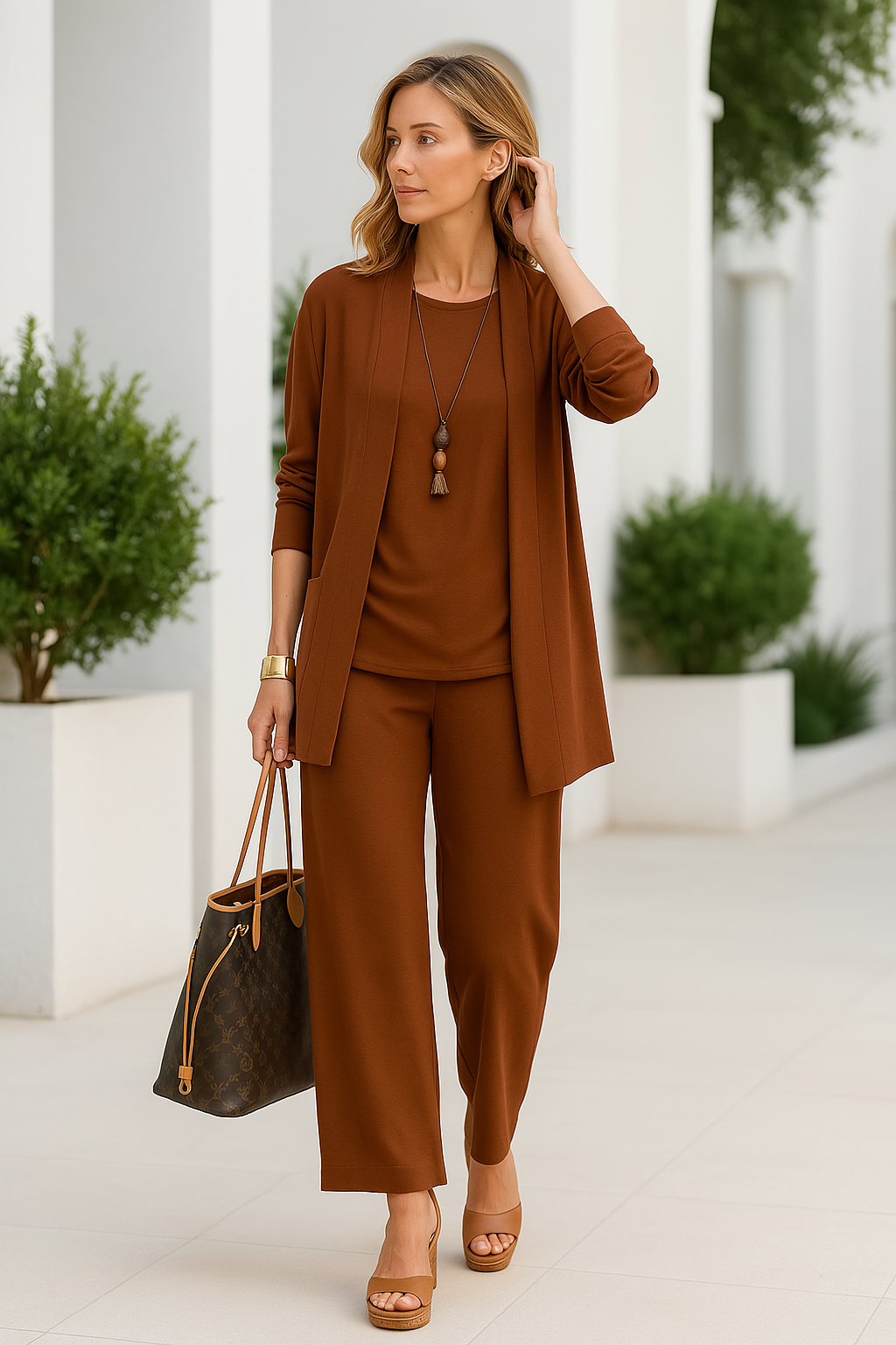 Elegant 3-Piece Women’s Trouser Suit – Stylish and Professional Set