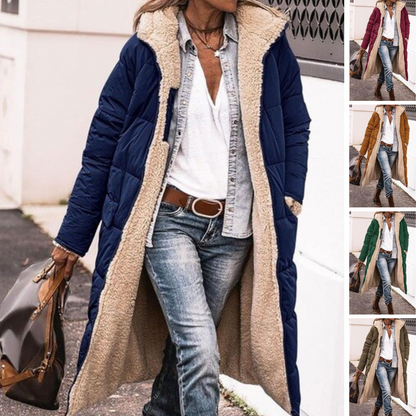 Chloe Reversible Long Padded Winter Coat – Warm and Stylish