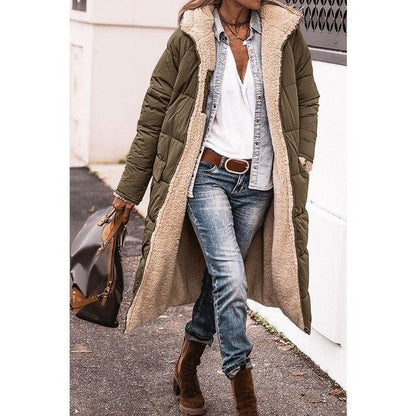 Chloe Reversible Long Padded Winter Coat – Warm and Stylish