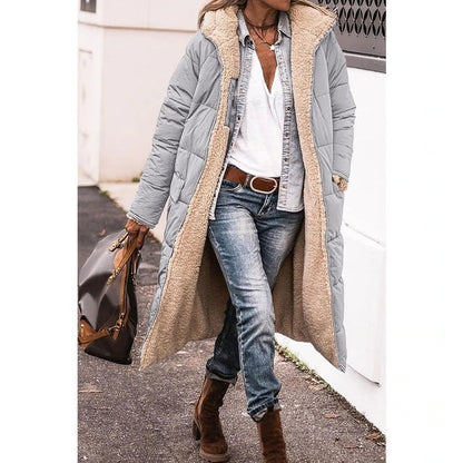 Chloe Reversible Long Padded Winter Coat – Warm and Stylish
