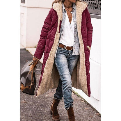 Chloe Reversible Long Padded Winter Coat – Warm and Stylish