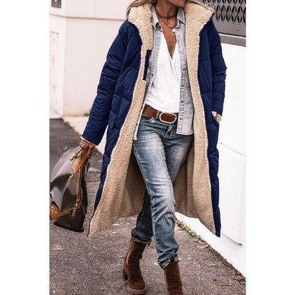 Chloe Reversible Long Padded Winter Coat – Warm and Stylish
