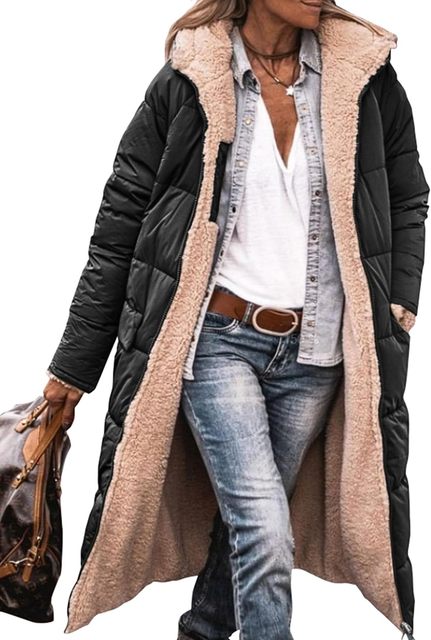 Chloe Reversible Long Padded Winter Coat – Warm and Stylish