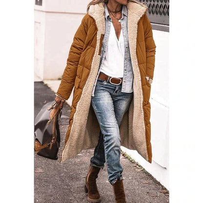 Chloe Reversible Long Padded Winter Coat – Warm and Stylish