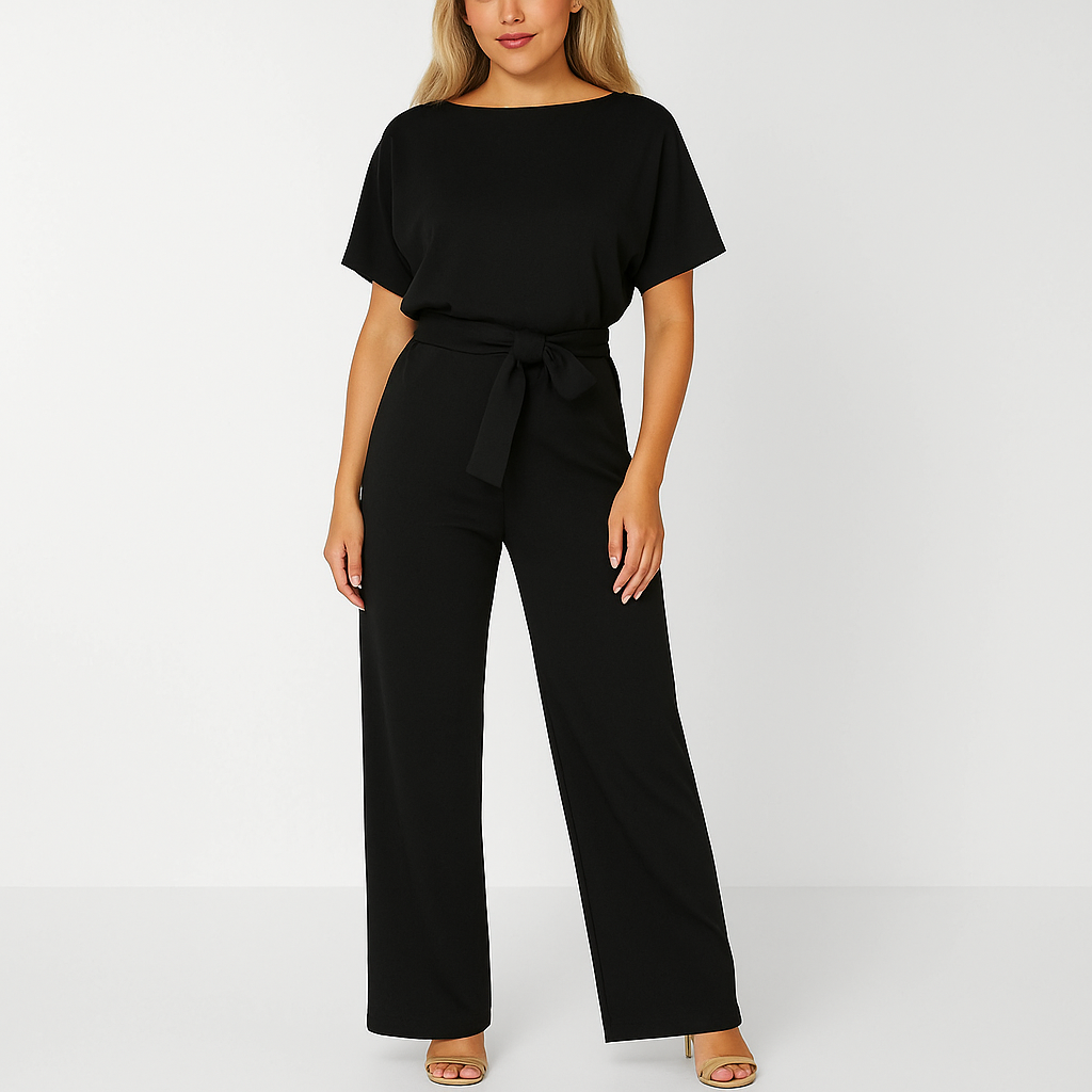 Elva Tie-Belt Jumpsuit – Stylish Women’s One-Piece Outfit