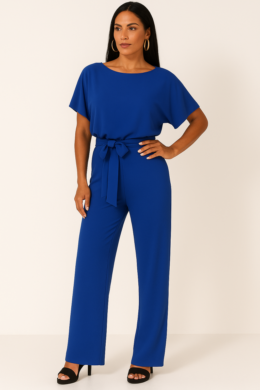 Elva Tie-Belt Jumpsuit – Stylish Women’s One-Piece Outfit