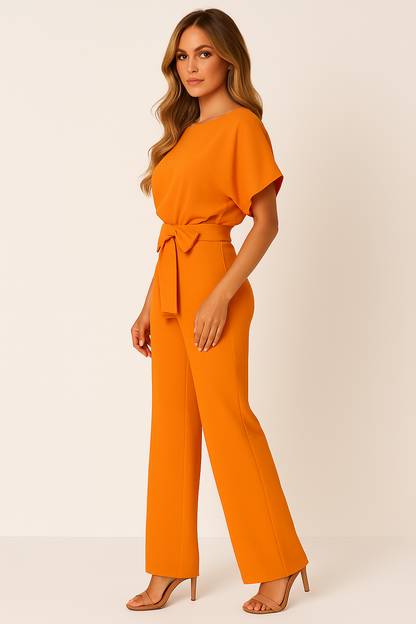 Elva Tie-Belt Jumpsuit – Stylish Women’s One-Piece Outfit