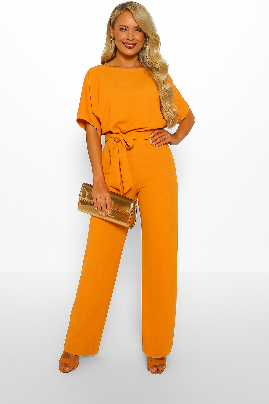 Elva Tie-Belt Jumpsuit – Stylish Women’s One-Piece Outfit