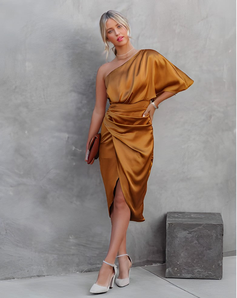Liliana One-Shoulder Cocktail Dress – Elegant Evening Style