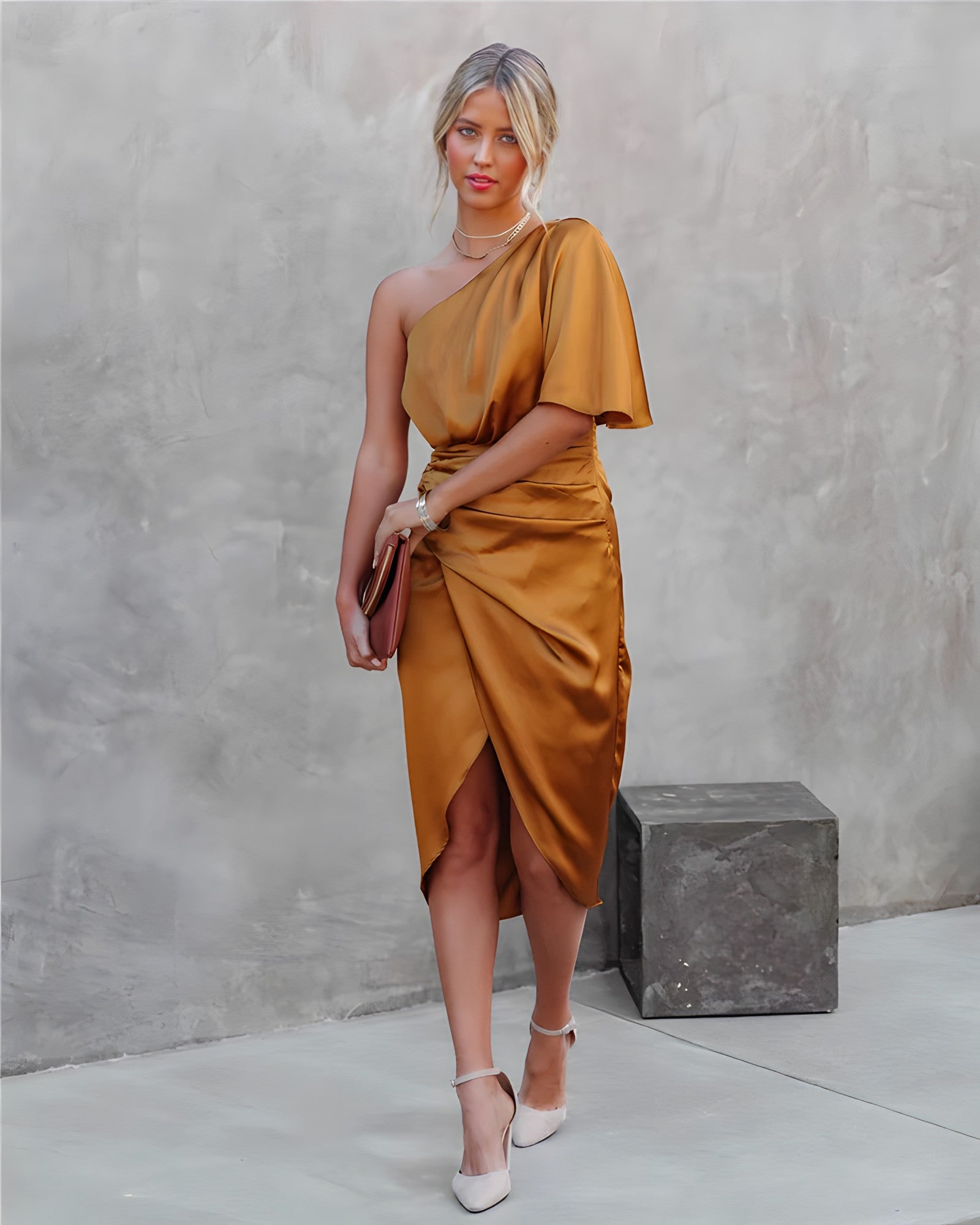 Liliana One-Shoulder Cocktail Dress – Elegant Evening Style