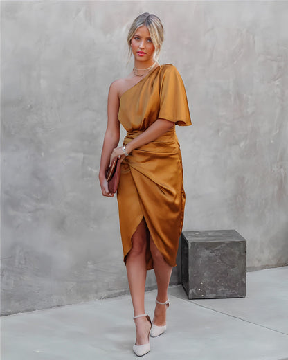Liliana One-Shoulder Cocktail Dress – Elegant Evening Style