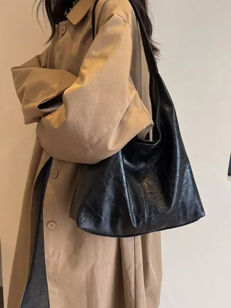 Women’s Minimalist Leather Shoulder Bag – Stylish Everyday Purse