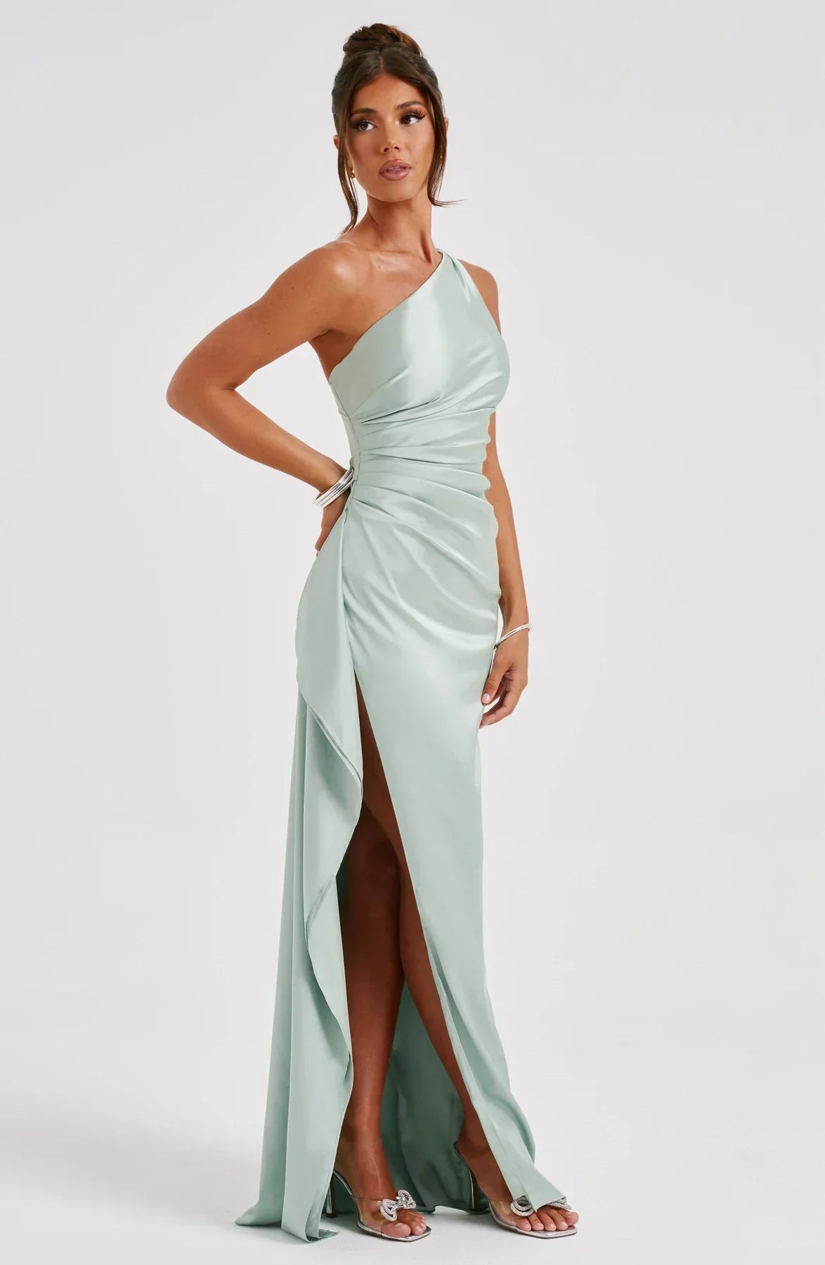 Jaida Satin Evening Dress – Elegant Formal Wear