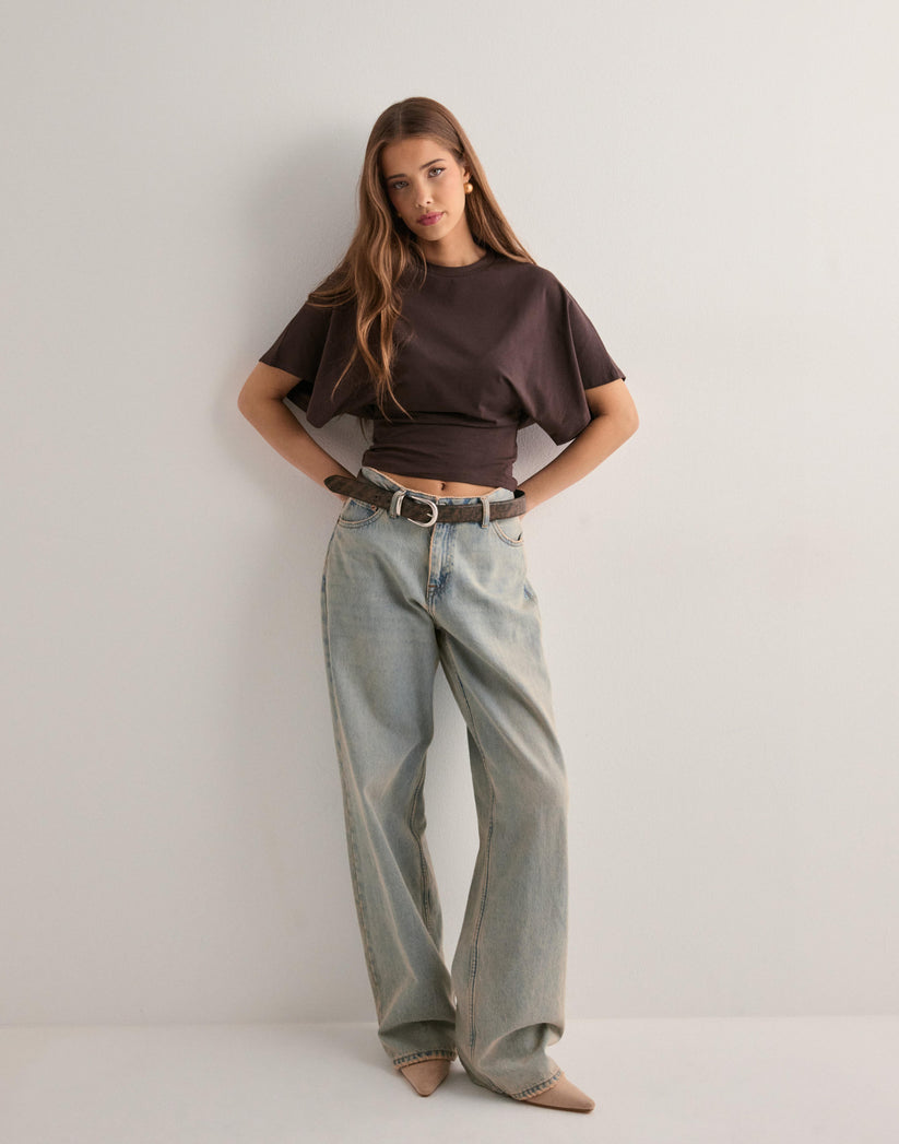 Amaya Trendy Wide-Sleeve T-Shirt – Casual Stylish Women’s Top